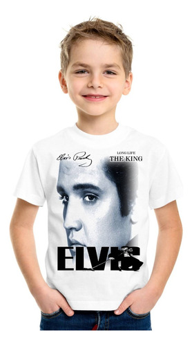 Camiseta Camisa Elvis Presley Cantor Infantil Criança A