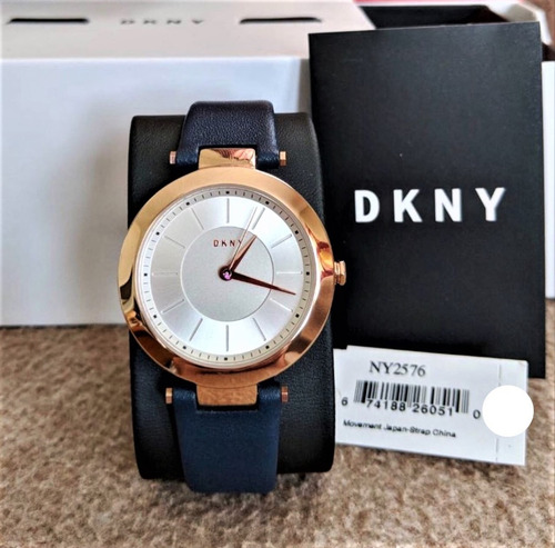 Relógio Pulso Feminino Dkny Aço Ouro Rose Puls Couro Ny2576
