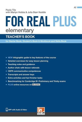 For Real Plus Elementary - Tch's Book Incluiding Test Book K