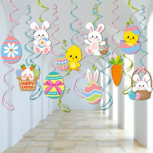 527 Pancarta De Feliz Pascua, Decoraciones Colgantes En