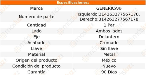 (2) Cilindros De Puertas S/llave Crom Silverado 07/13