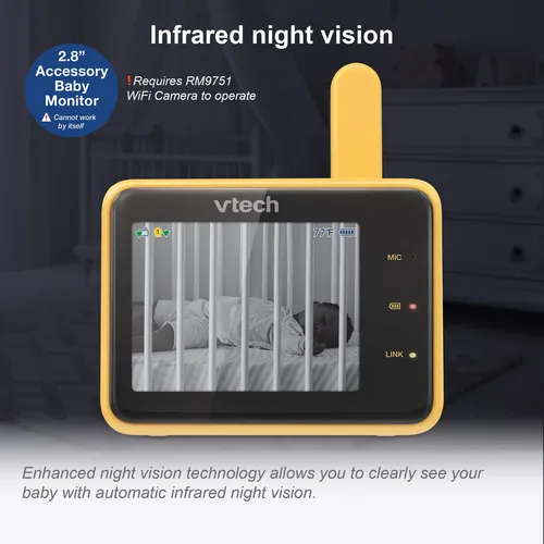 Monitor Para Bebés Vtech Rm2701 2.8 Con Cámara Wifi Rm9751