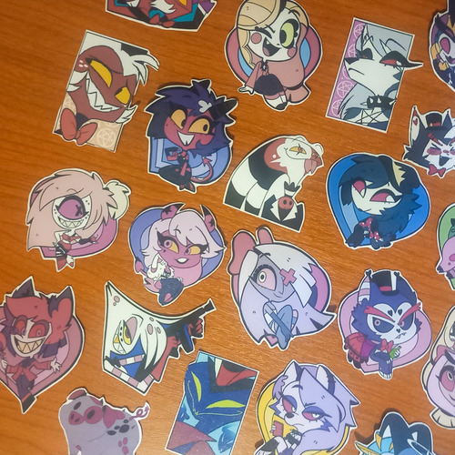 Stickers X50 Autoadhesivo Helluva Boss + Hotel Hazbin