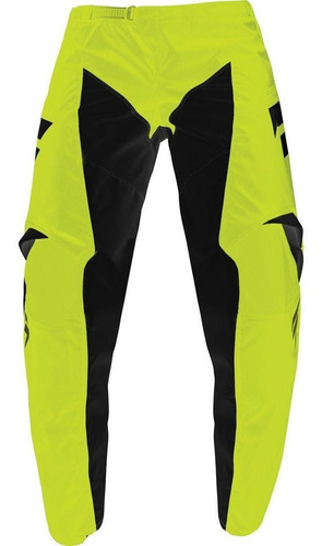 Pantalon Moto Niño White Race Amarillo Fluor 2020 Shift Mx