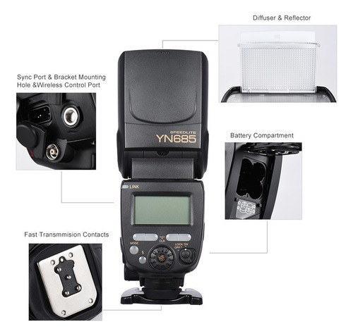 Yongnuo Yn685 I-ttl Hss 1/8000s Gn60 2.4g Flash Inalámbrico