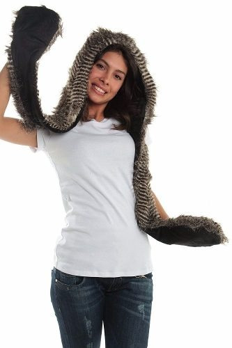 Imagen 2 de 5 de Gorro De Buho P/ Dama 3 En 1 - Gorro/ Bufanda/ Guantes