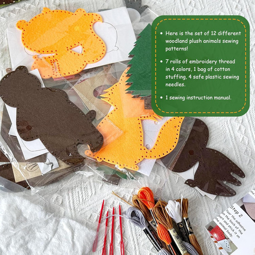 Xipegpa Kit De Costura Kit De Manualidades De Animales Del B