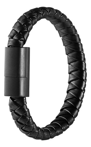 Cable De Carga Usb Tipo C Estilo Pulsera Trenzado Negro