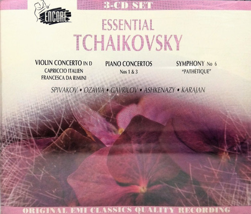 Tchaikovsky Essential - Set 3 Cds Cd 