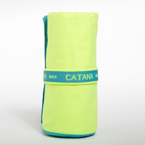 Toallon Catana Ultracompaco Secado Rapido 90 X 180 Gigante Verde Con Celeste