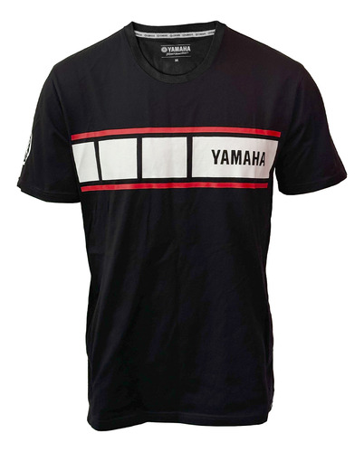 Polera De Hombre Manga Corta Yamaha Ribbon Negro