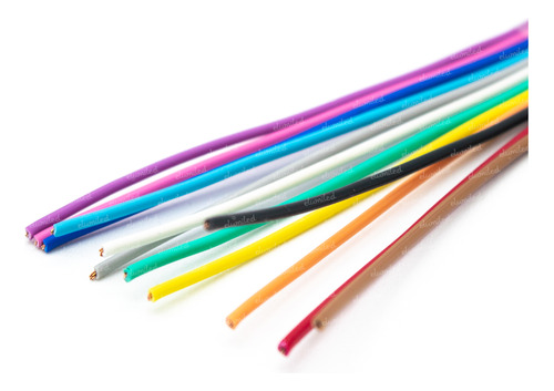 Kit Cable Unipolar 0.25mm2 X 12 Colores 1 Metro X Color 12m