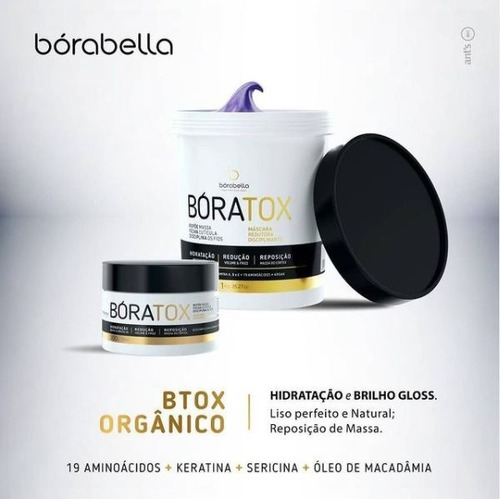 Imagem 7 de 9 de Kit Progressiva Borabela Not Cry More E Btox Boratox 1kg