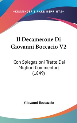 Libro Il Decamerone Di Giovanni Boccacio V2: Con Spiegazi...