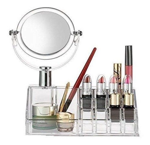 Imagen 3 de 7 de Organizador Acrílico Cosméticos Espejo Removible Maquillaje