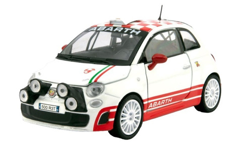 Fiat Abarth 500 R3t Escala 1:24 Motor Max Blanco