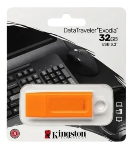 Pendrive Kingston Datatraveler Exodia 32gb Naranja