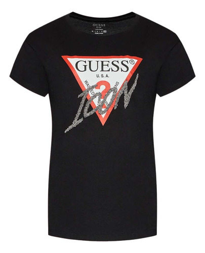 Camiseta Guess Los Angeles Icon Original Talla Xs Negra
