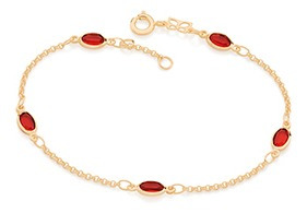 Pulseira Com Cristais Ovais 18/19 Cm Rommanel 551614