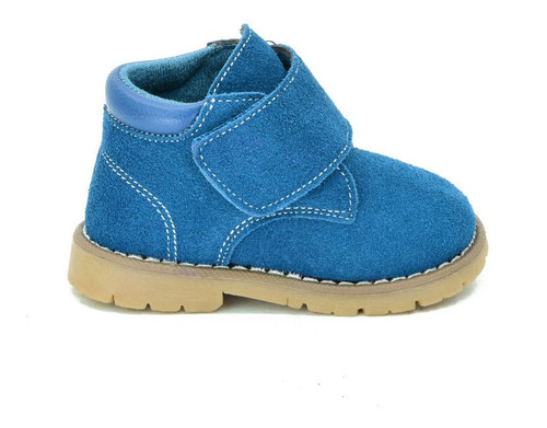 Bota De Cuero Para Niños Guga Con Velcro