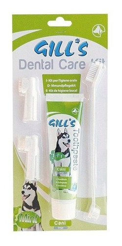 Set Kit Higiene Dental Gills Para Perro Pasta 100 Gr Cepillo