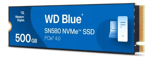 Disco Sólido Ssd M2 Pcie Nvme Wd Sn580 Blue 500gb 3