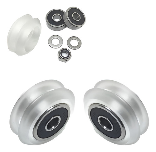 Combo X 4 Poleas Dual V Xtreme Policarbonato Rueda 3d Cnc