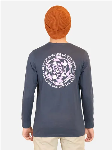 Polera Ml Lava Shore Azul Infantil Maui And Sons