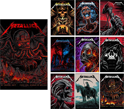 James Hetfield Poster Cuadro Cartel Metallica Conciertos  