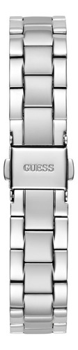 Reloj De Pulsera Guess Gw0687l1, Analógico, Para Mujer, Fondo Plateado, Con Correa De Acero Inoxidable Color Plateado, Bisel Color Plateado Y Pulsera