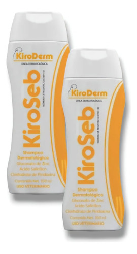 Kit De 2 Kiroseb Shampoo Dermatológico 350ml Para Perros 