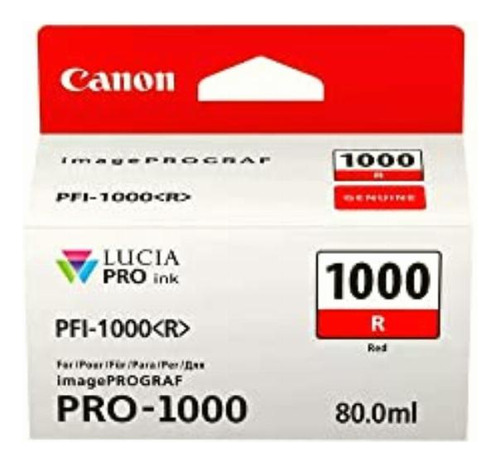 Canon Tinta Pfi-1000 R Rojo Para Pixma Pro-1000