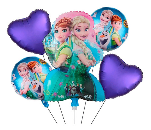 Globos Metalicos De Princesa Anna Y Elsa Globos De Frozen 5p