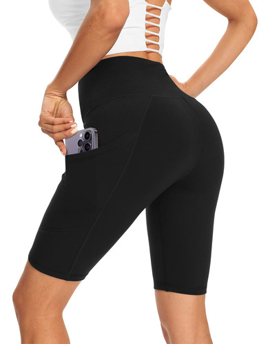 Pantalones Cortos De Entrenamiento Para Mujer Con Bolsillos.