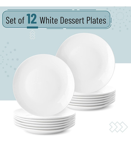 Platos Brew To A Tea Porcelana 12 Piezas 8 Cm Blanco