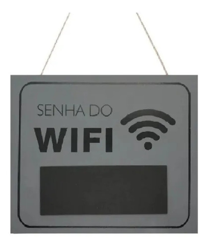 Placa Senha Do Wifi Quadro C/ Alça Giz P/ Bar Restaurantes