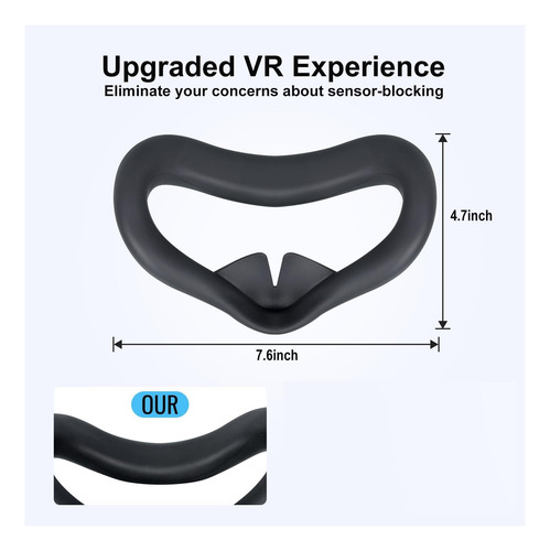 Almofada De Tampa Do Rosto De Silicone Vr Para Acessórios De