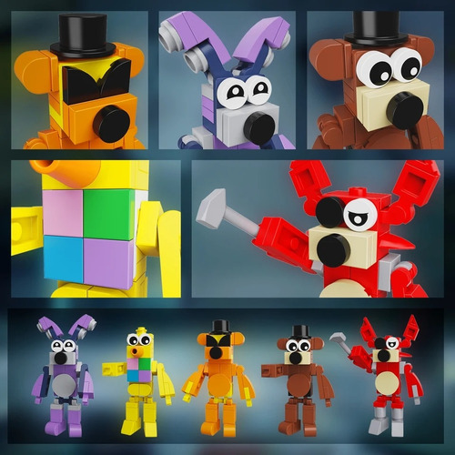 Set 5 Figuras Armables Fnaf Five Nights At Freddys Foxy Chic