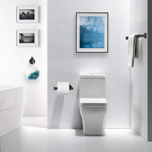 Imagen 9 de 10 de Set De 5 Accesorios De Baño Acero Inoxidable Negro