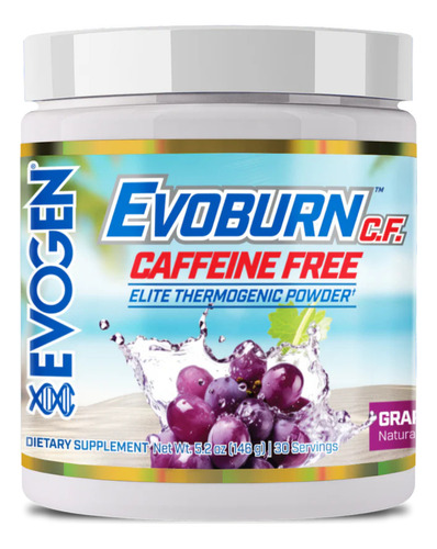 Evogen Evoburn Caffeine Free 30 Servicios Sabor Grape Blast