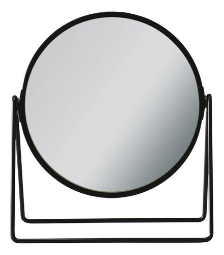 Espejo De Mesa Con Aumento Dorado Negro Plata