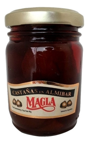 Castañas En Almíbar Enteras Magla Frasco 90g Sin Conservante