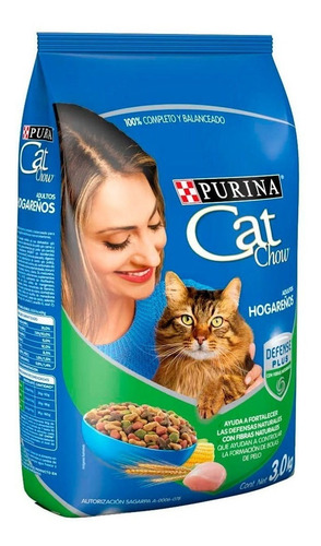 Imagen 2 de 3 de Alimento Cat Chow Defense Plus Hogareños para gato adulto sabor mix en bolsa de 3kg