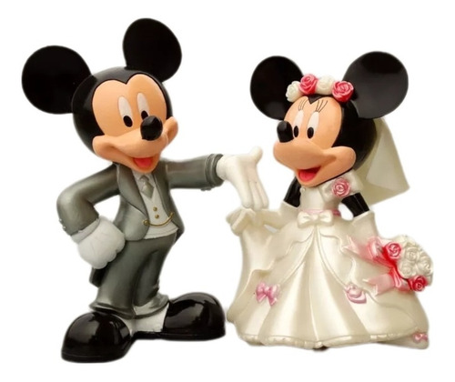 Figura Boda Mickey Y Minnie Mouse Recién Casados Pastel 7cm
