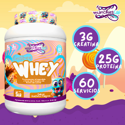 Proteína Hidrolizada Whey Munchies Lab 25g 2.2kg 60 Servs