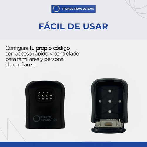 Caja Fuerte De Combinación Negro Para Guardar Llaves Dinero