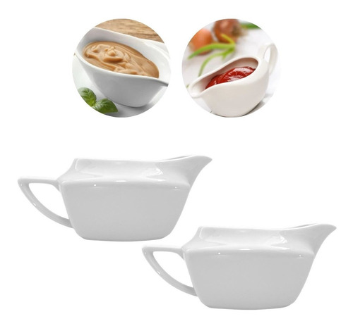 Conjunto 2 Molheiras Porcelana 460ml Caldas Restaurante