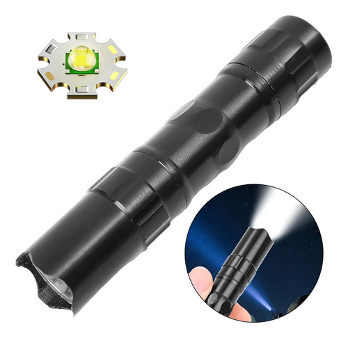 Linterna Impermeable Con Zoom Led Brillante De 5 Modos Para
