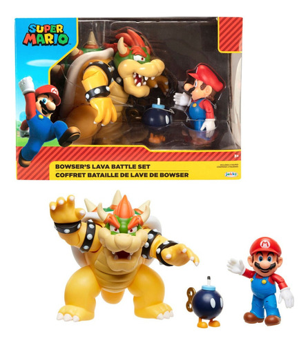 Jakks Pacific Figuras Super Mario Bros Mario Vs Bowser