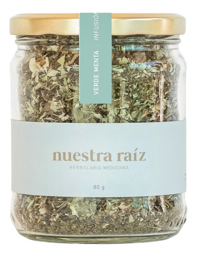 Tisana Verde Menta Nuestra Raíz 160g Té Infusión Gourmet